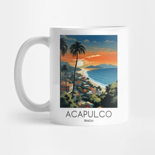 A Vintage Travel Illustration of Acapulco - Mexico Mug